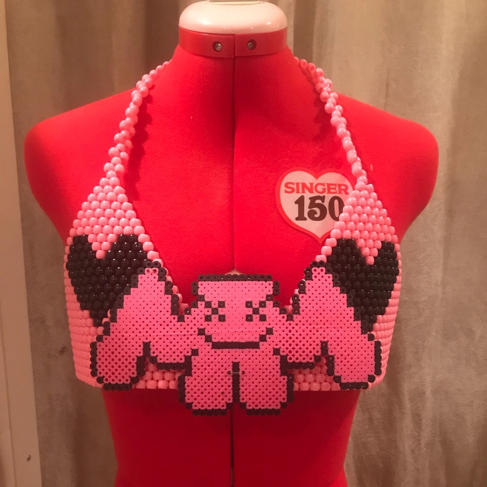 Pink Marshmello kandi bra